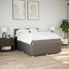 vidaXL Boxspring met matras stof taupe 140x190 cm