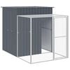 vidaXL Kippenhok met ren 165x251x181 cm gegalvaniseerd staal antraciet