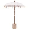 vidaXL Balinese parasol met basis Cr&egrave;me 185 x 185 x 260 cm