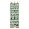 vidaXL Wandkapstok met 6 haken HAPPY LOVE 120x40 cm