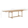 vidaXL Tuintafel verlengbaar 180-280x100x75 cm massief teakhout