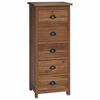 vidaXL Ladekast met lade Naturel 45 x 35 x 110 cm Massief Teakhout