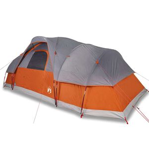 vidaXL Koepeltent 11-persoons waterdicht grijs en oranje