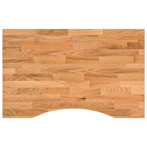vidaXL Bureaublad rechthoekig 80x50x2,5cm massief eikenhout lichtbruin