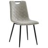 vidaXL Eetkamerstoelen 2 st kunstleer lichtgrijs