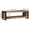 vidaXL Salontafel Bruin 120 x 50 x 38 cm Massief Mango Hout