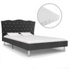 vidaXL Bed met matras stof donkergrijs 140x200 cm