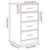 vidaXL Dressoir met lade Wit 40 x 41 x 75 cm Bewerkt hout