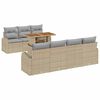 vidaXL Tuin Sofa Set 8 st beige en lichtgrijs