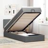 vidaXL Ottoman bed met matras en LED's 90x190cm stof donkergrijs