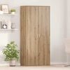 vidaXL Highboard artisanaal eikenkleurig 80 x 39 x 178 cm Bewerkt hout