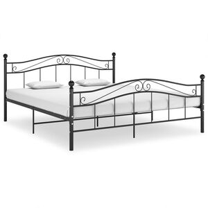 vidaXL Bedframe metaal zwart 200x200 cm