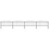 vidaXL Tuinhek met speerpunt staal 714,5x75 cm zwart