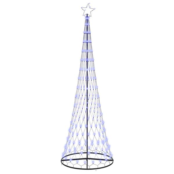 vidaXL LED Kerstboom met 350 LED Blauw 100,5 x 100,5 x 302,5 cm Metaal
