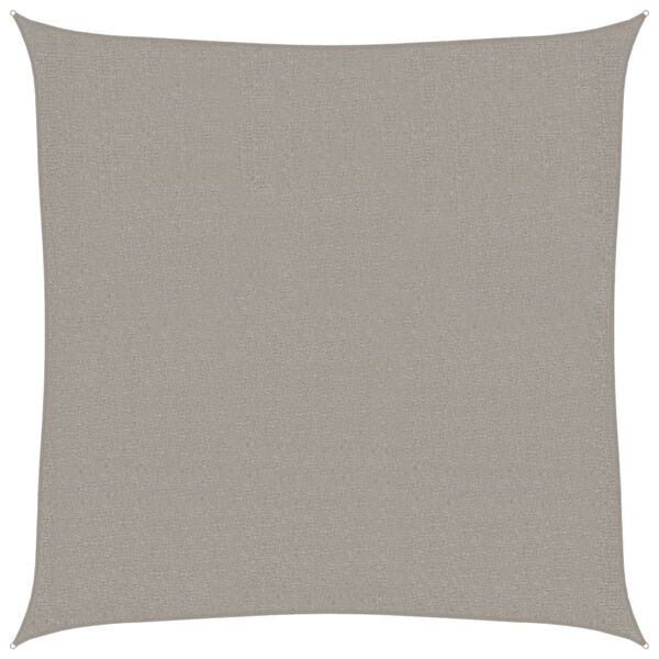 vidaXL Zonnezeil 160 g/m&sup2; vierkant 3x3 m HDPE lichtgrijs