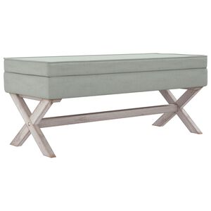 vidaXL Opbergkruk 110x45x49 cm fluweel lichtgrijs
