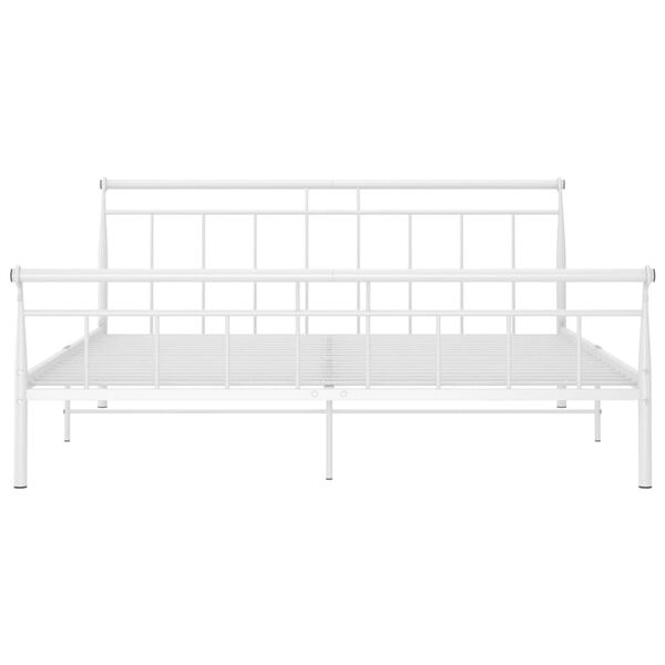 vidaXL Bedframe metaal wit 160x200 cm