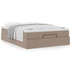 vidaXL Ottoman bed met matras 140x190cm kunstleer cappuccinokleurig