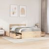 vidaXL Bed met lades en matras massief grenenhout 140x190 cm
