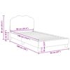vidaXL Bedframe voor kinderen met hoofdbord Lichtgrijs 90 x 190 cm