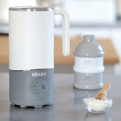 Beaba Babymelkverwarmer Milk Prep 450 ml wit en grijs