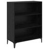vidaXL Dressoir Zwart Eiken 69,5 x 32,5 x 90 cm Bewerkt hout