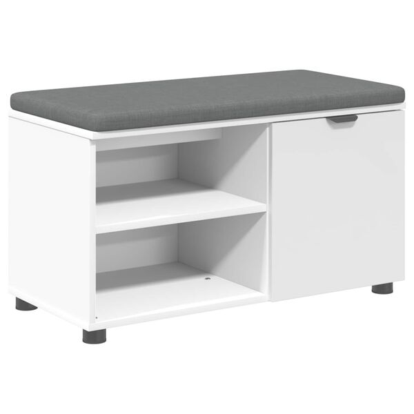 vidaXL Halbank Wit 80 x 38 x 46 cm Ge&iuml;ndustrialiseerd hout en stof