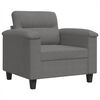 vidaXL Fauteuil 60 cm microvezelstof donkergrijs