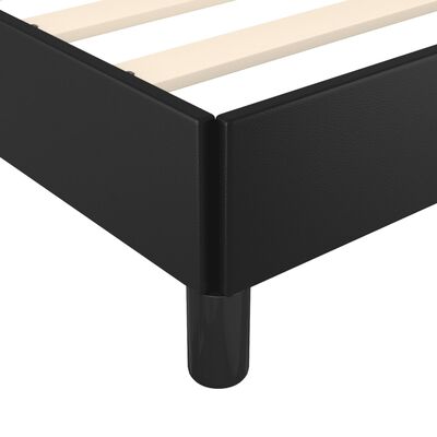 vidaXL Bedframe met hoofdbord kunstleer zwart 120x190 cm