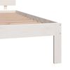 vidaXL Bedframe massief grenenhout wit 200x200 cm