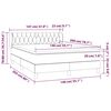 vidaXL Boxspring met matras stof zwart 140x200 cm