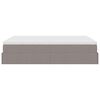 vidaXL Ottoman bed met matras 140x190cm stof taupe