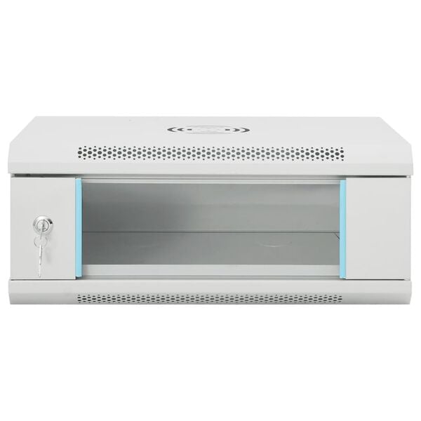 vidaXL Netwerkkast wandgemonteerd 4U 19" IP20 53x40x21 cm