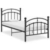 vidaXL Bedframe metaal zwart 100x200 cm