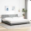 vidaXL Bedframe zonder matras "Hanko" stof lichtgrijs 200x200 cm