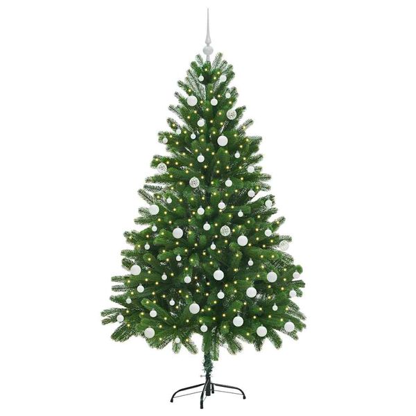 vidaXL Kerstboom met 300 LED met standaard Groen 180 cm PE