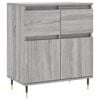 vidaXL Dressoir 60x35x70 cm bewerkt hout grijs sonoma eikenkleurig