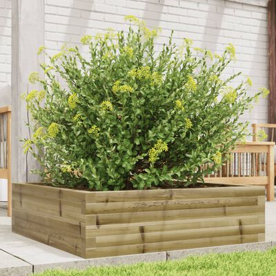 vidaXL Plantenbak 80x80x23 cm geïmpregneerd grenenhout