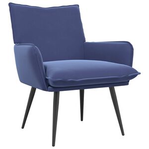vidaXL Fauteuil Politieblauw fluweel