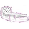 vidaXL Bed met matras stof donkergrijs 90x190 cm