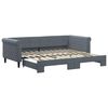 vidaXL Slaapbank met onderschuifbed 90x200 cm fluweel donkergrijs