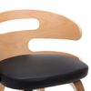 vidaXL Eetkamerstoelen 6 st gebogen hout en kunstleer zwart