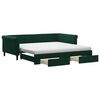 vidaXL Slaapbank onderschuifbed lades 100x200 cm fluweel donkergroen