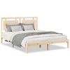 vidaXL Bedframe extra lang zonder matras massief hout 160x220 cm