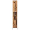vidaXL Badkamer Kast Oud Hout 31,5 x 33 x 190 cm Bewerkt hout & Metaal