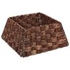 vidaXL Kerstboomkraag Vierkant Bruine Was 70 x 70 x 28 cm Waterhyacint