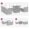 vidaXL 10-delige Loungeset met kussens poly rattan beige
