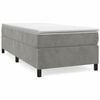 vidaXL Boxspring bed 100x200 cm fluweel lichtgrijs