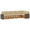 vidaXL Buiten bankenset 6 st Natuurlijk en Beige Polyester