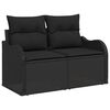 vidaXL Tuin Sofa Set met opslag 8 pcs Zwart poly rattan